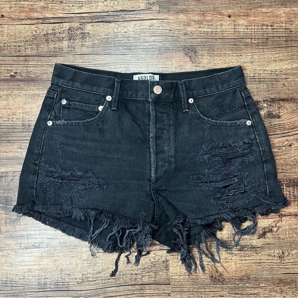 AGOLDE Jaden Black Shorts
